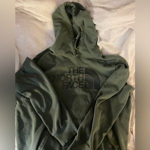 The North Face green hoodie